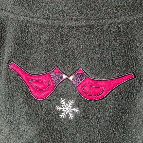 Northcrest Fleece Pullover Size 2X Christmas Holiday Green Cabincore 1/4 Zip - Picture 7 of 7